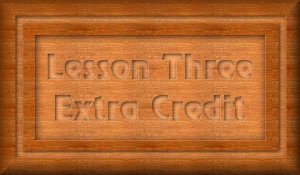Lesson 3 Extra Credit